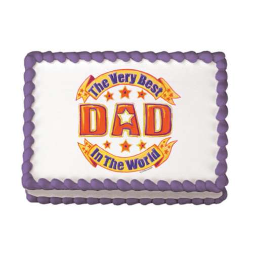Best Dad In The World Edible Icing Image - Click Image to Close